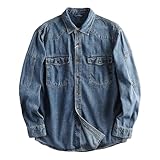 chemises americaines femme Matériau : la construction en denim de coton lavé de qualité supérieure offre durabilité et confort tout en offrant une apparence décontractée et vivante.