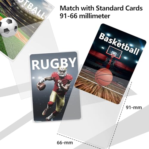 Mlikero 600 Pcs Clear Card Sleeves, Standard Size Trading Card Sleeves Cards Protector Fit for MTG Football, Sports - Image 2