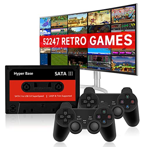 Retro Game Console Made By 2T External Hard Drive, Emulator Console Built-In 52,247 Games, Batocera Game System 84 Emulators Compatible With Ps2/Wiiu/Mame/X Box/Ss, Plug And Play In Windows #TOP20