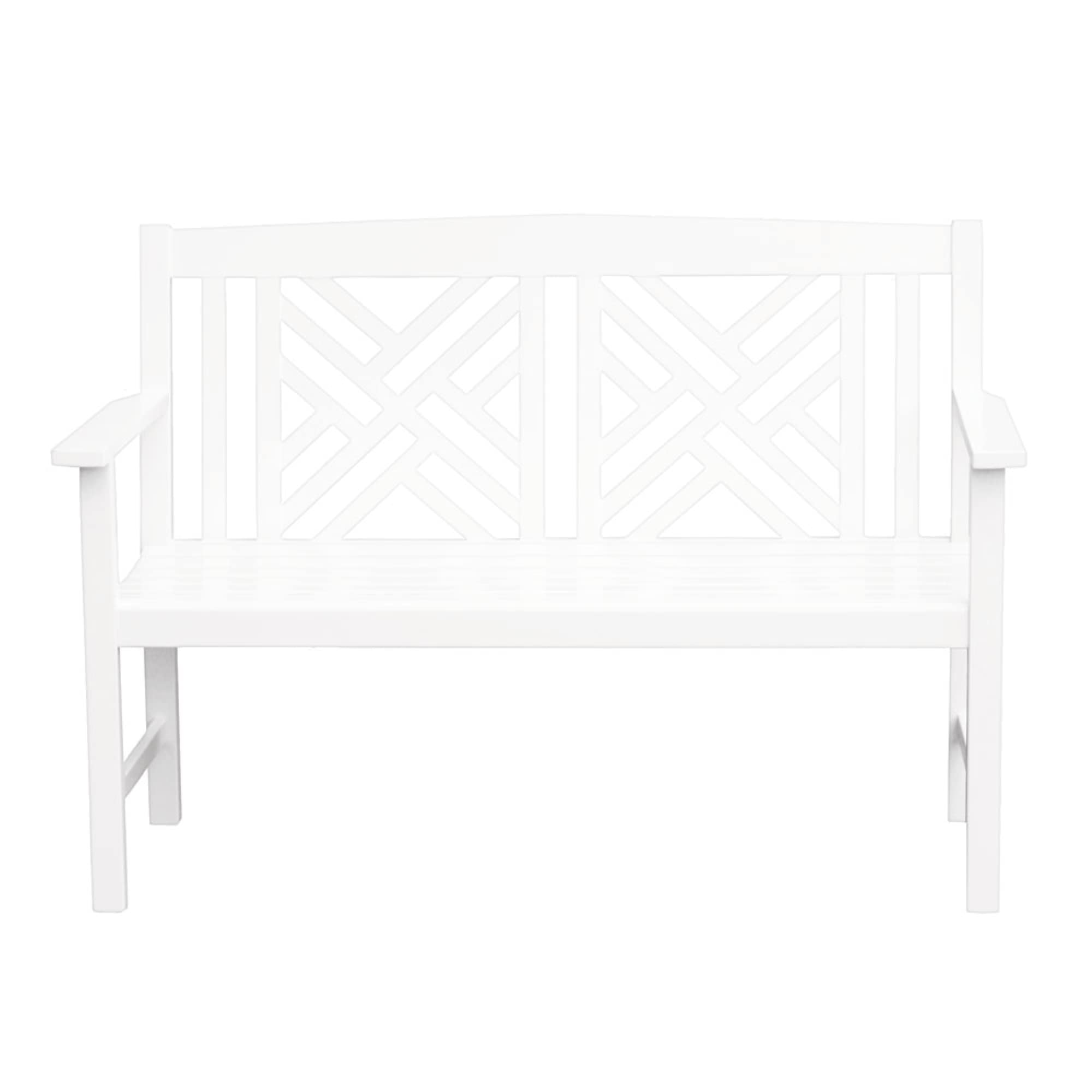 Amazon.com : Achla Designs Fretwork Garden, 4 ft White Bench