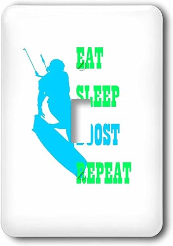 3dRose Kitesurfer Life Eat Sleep Boost Repeat Blue And Green... - Light Switch Covers (lsp-374213-1)