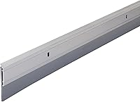 M-D Building Products 05389 Heavy Duty Aluminum Vinyl Door Sweep 36 Inch Silver - All-Season Energy Saver for Homes & Commercial Doors