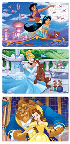 Image of Frank Disney Princess 3 in 1 Jigsaw Puzzle (60 Pieces) for Kids 5 Years & Above - Fun & Challenging Brain Booster Game for Enhanced Focus and Memory - 15002