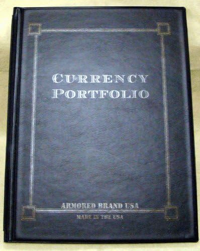 Armored Brand USA Black Currency Portfolio for Large or Small Notes