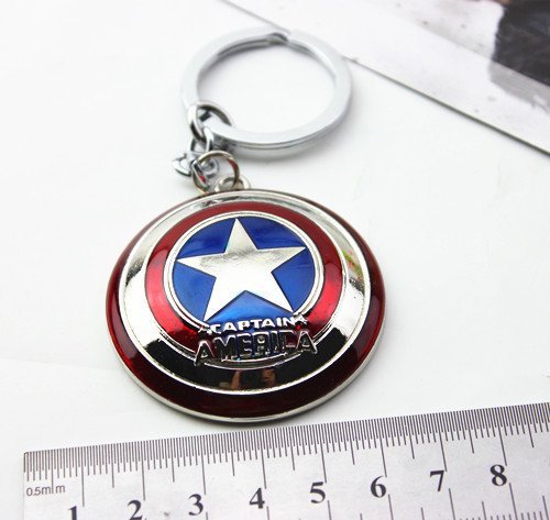 Tonith Captain America Shield Car Truck Suv Boat Home Office Metal Keychain Pendant Key Chains (Captain America Shield-Silver) #TOP3