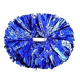 PUZINE 2 Pack Cheerleading pom poms Cheer pom poms with Banton Handle (Blue)