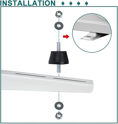 Miniatura 3 de Almohadilla de montaje antivibración de goma para aire acondicionado, almohadillas de montaje aislantes de absorción de impactos para unidades mini