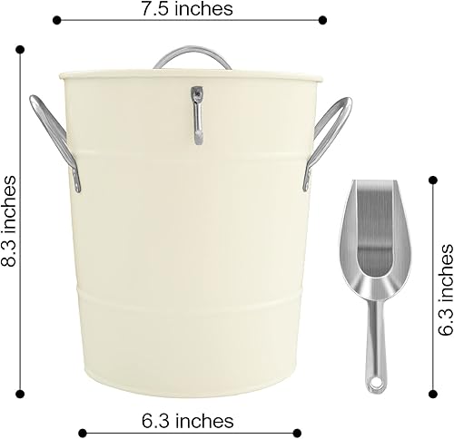 Miniatura 6 de Cubo de hielo rojo de 4 litros,Cubos de hielo para fiestas,Cubos de hielo aislados con tapa y cuchara,Cubo de hielo para bar de cócteles,Bañera de