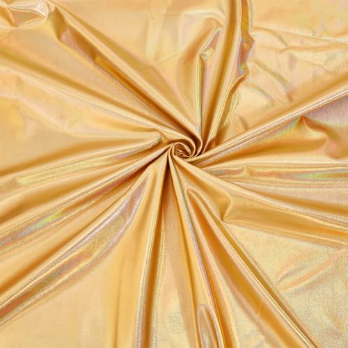 PH PandaHall 1.5M Wide Gold Foil Fabric Shiny Spandex Fabric for Christmas, DIY, Sewing, Crafts, Costumes, 1 Metre PH PandaHall 1.5M Wide Gold Foil Fabric Shiny Spandex Fabric for Christmas, DIY, Sewing, Crafts, Costumes, 1 Metre