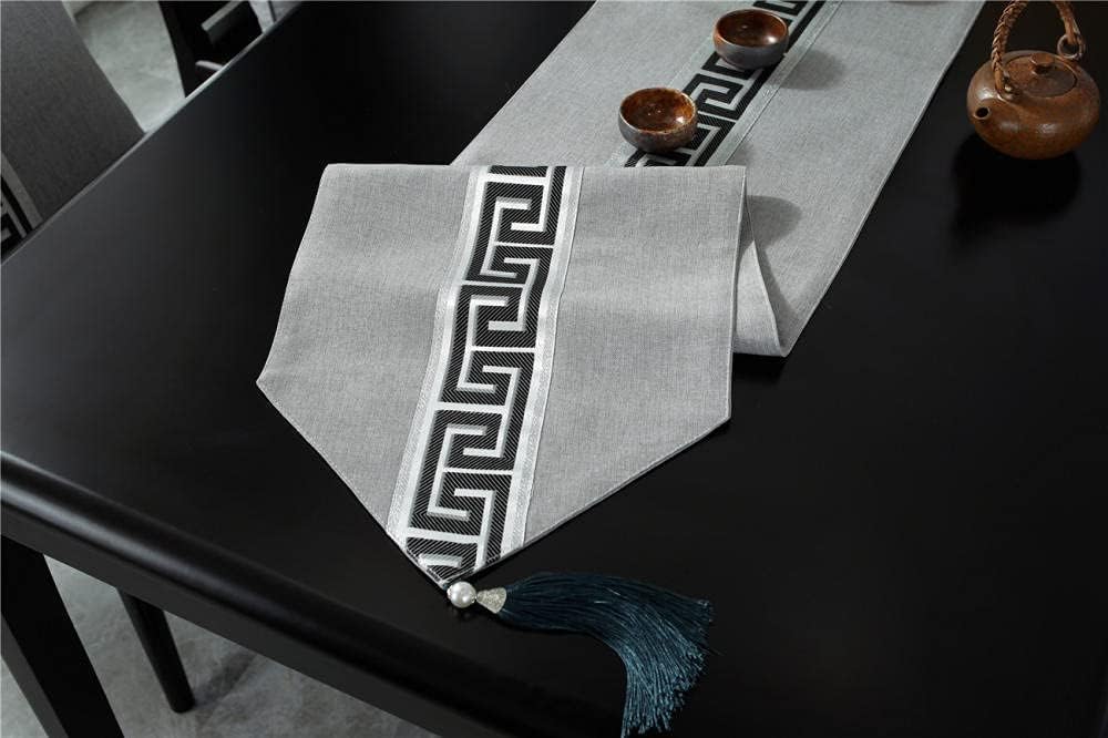 Camino de mesa decorativo con borla para el hogar y eventos, ideal para fiestas de Navidad y restaurantes, 33 x 200 cm