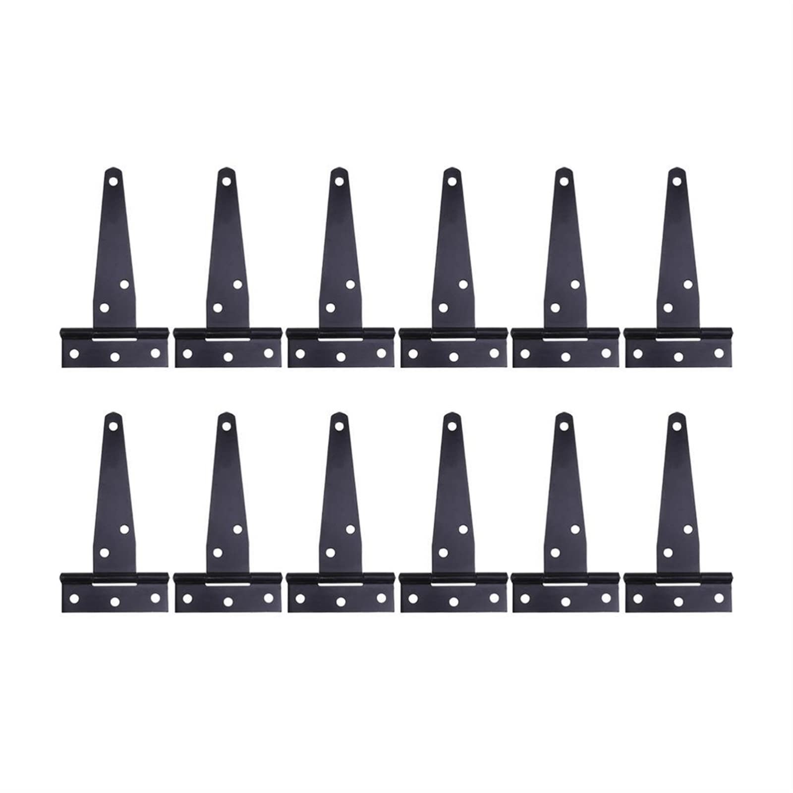 Nvsfzgiyg One Color 12 Piece Hinges, T Rustproof Iron Lightweight 4 Inch Old Style Wooden Boxes Fence Shed Barn Door Tee Cerniera