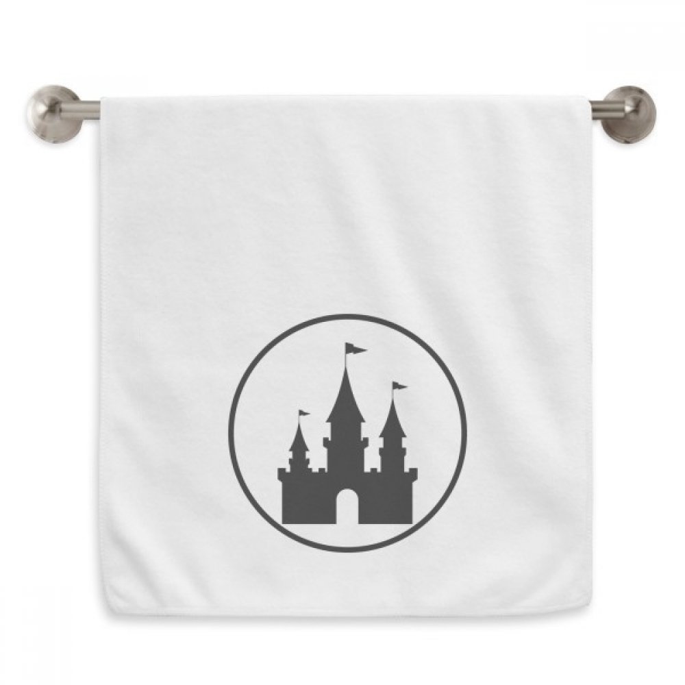 Serviette débarbouillette diadème et château noir idée cadeau utile