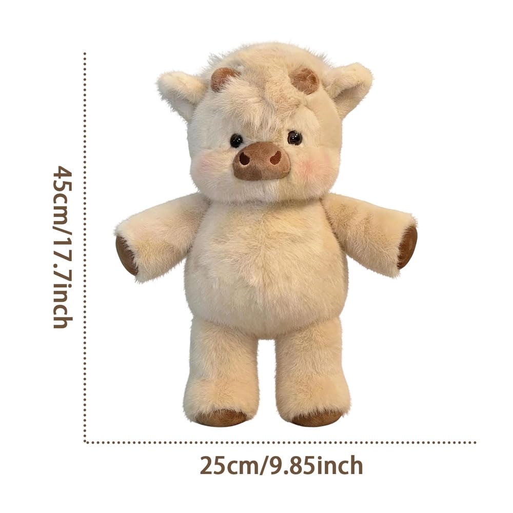 45cm Peluche Di Cinghiale，Peluche Che Corre, Peluch Mucca, Vitello Che Corre Morbido Giocattolo,Bambola Da Collezione，A Forma Di Pecora In Cartone Peluch Animato， regalo per ragazzi, ragazze, bambini
