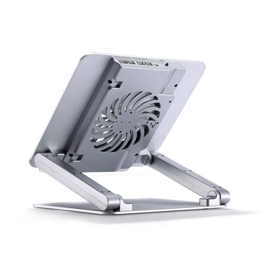 Soporte Portátil Laptop Stand, vertical portátil con ventilador de calor-Vent, ajustable ergonómico soporte de sobremesa portátil titular de plata Compatible con 17,3" y debajo de todo Portátiles