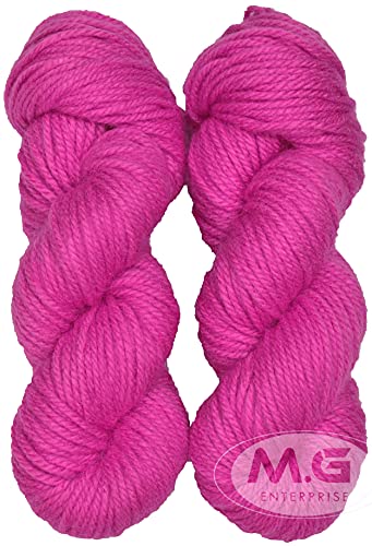 Image of M.G Knitting Yarn Thick Chunky Wool, Varsha Magenta 200 gm Best Used with Knitting Needles, Crochet Needles Wool Yarn for Knitting. by M.GJ