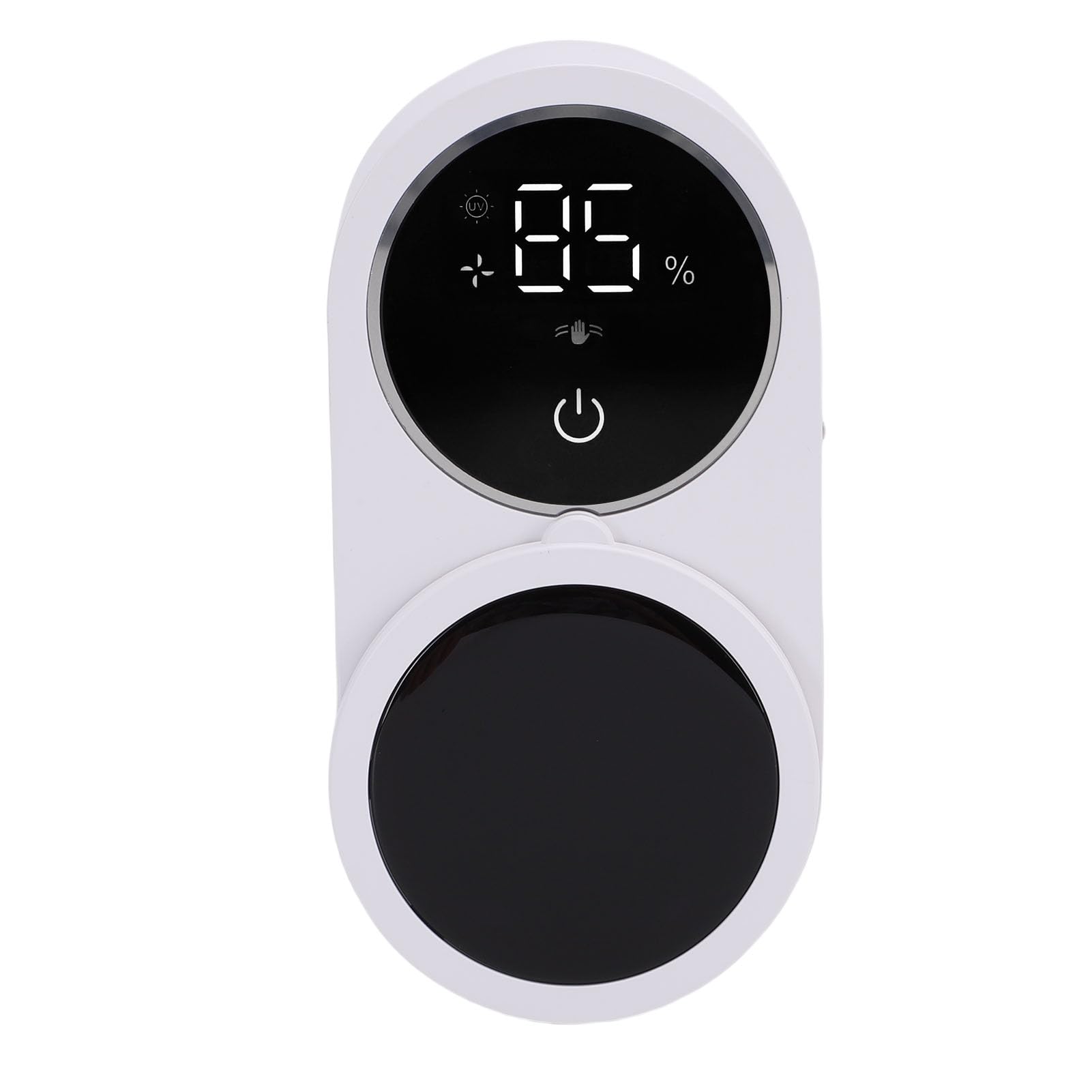 Automatischer Zahnbürstenhalter mit Desinfektionsmittel, Deckel-Wandhalterung mit Bewegungssensor, 1800-mAh-Akku, USB-C-Aufladung, Berührungslose Desinfektionsaufbewahrung für (White)
