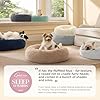 Bedsure Calming Dog Bed Medium Size Dog - Donut Washable Medium Pet Bed, 30 inches Anti-Slip Round Fluffy Plush Faux Fur Cat Bed, Fits up to 45 lbs Pets, Camel #1