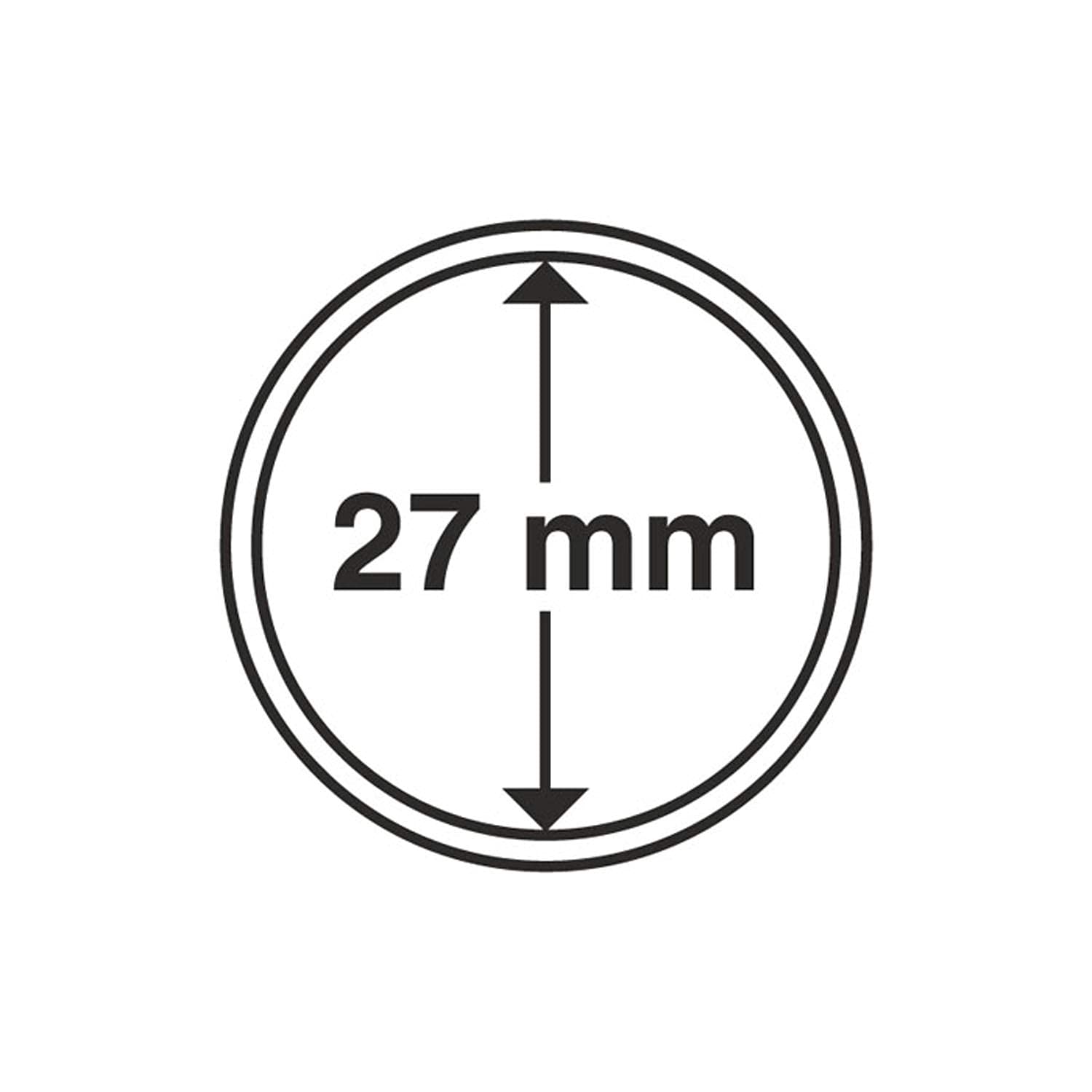 Leuchtturm Cápsulas Protectoras Para Monedas De 27 Mm – Pack De 10 Unidades, Plástico Antirrayas