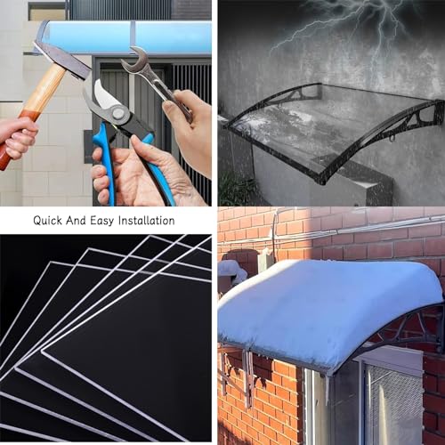 Auvent de porte et fenêtres contre la pluie et les rayons UV