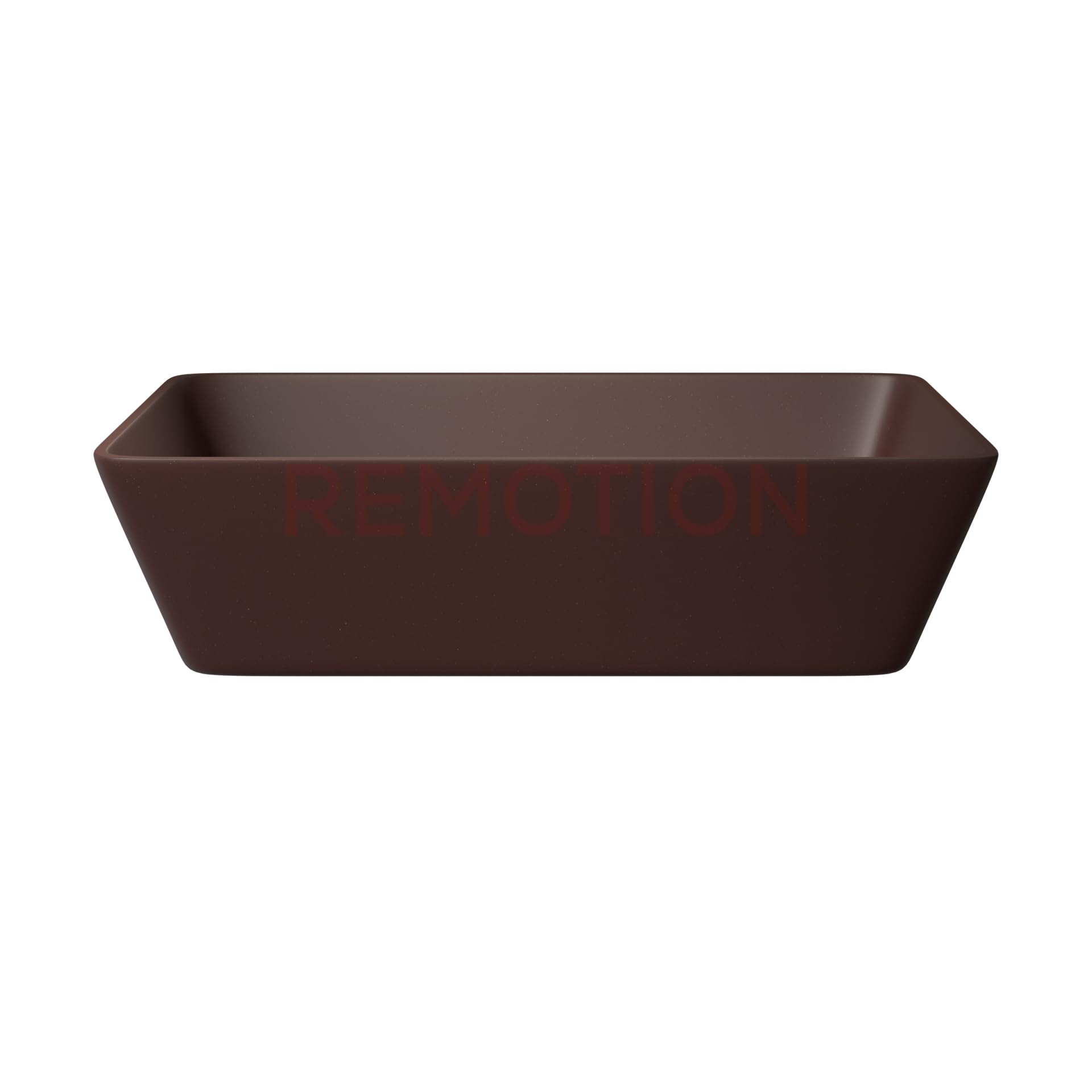 REMOTION Quartz Wash Basin Countertop | Tabletop Quartz Sink | Wash Basin Over Counter | Vessel Sink | Wash Basin for Bathroom (18 x 13 x 5.5 Inch) (Brown) 4