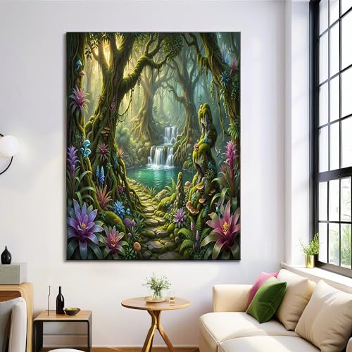 Cuadros decorativos en lienzo verde de 70x100cm que amplían visualmente tu dormitorio 2