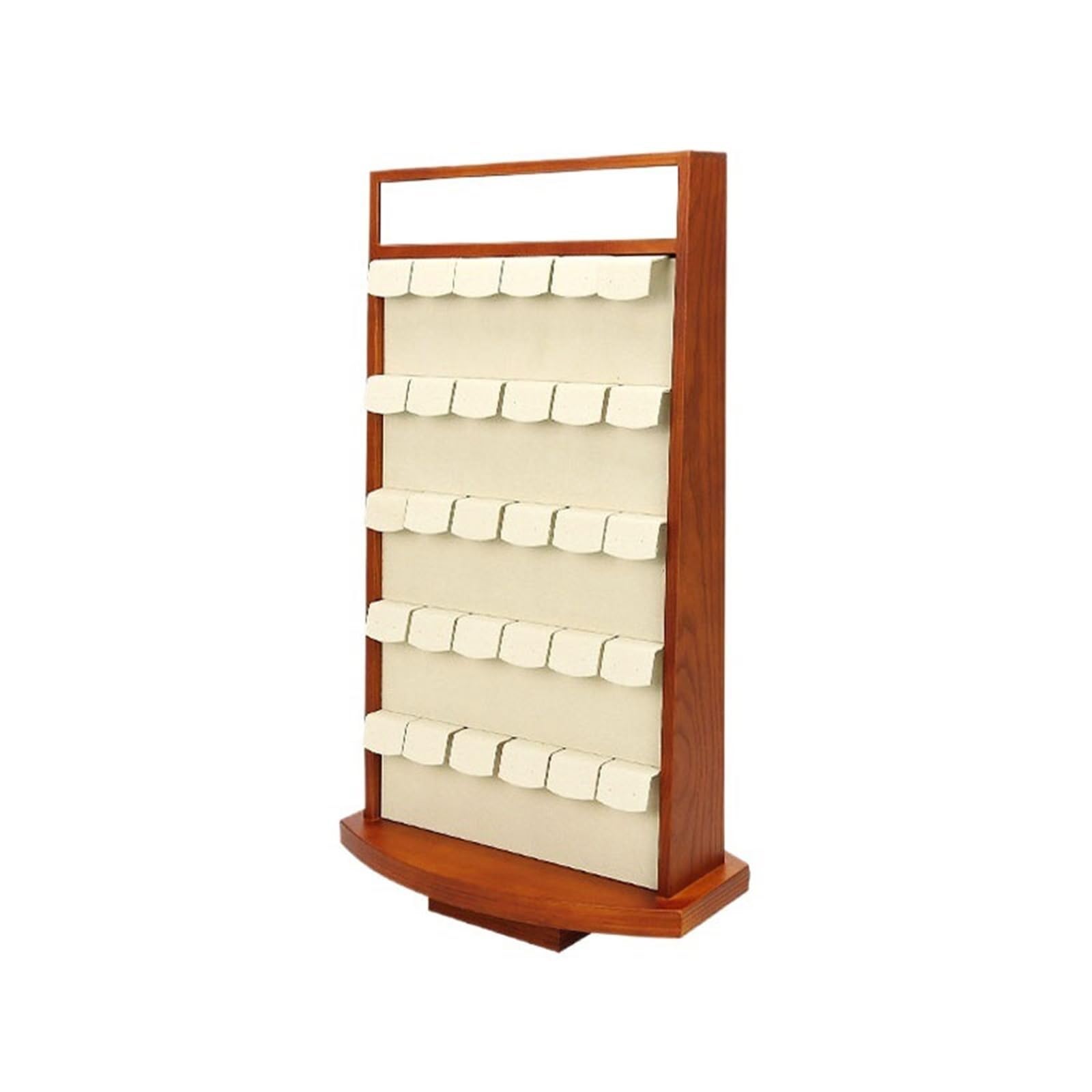 XUJUAN-0227 Jewelry Holder Rotating Wooden Earring Display Stand