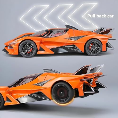 Image of Kiddie Galaxia Apollo Project Evo Super Car 1:32 Model Car Exclusive Alloy Metal Pull Back Die-cast Diecast Metal Toy with Openable Doors & Light Music Best Gifts Toys Kids【Colors as Per Stock