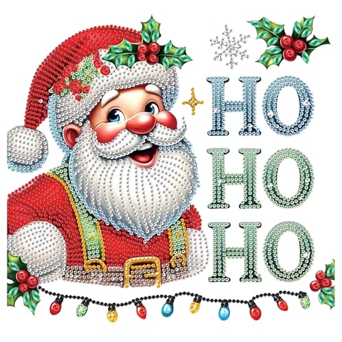 Image of Diamond Art Painting Kits for Adults, 5D Special Shape Diamond Art Kits for Beginners, Crystal Rhinestones Diamond Painting for Home Wall Christmas Decoration Gift 12x12 inch, Christmas Santa Claus