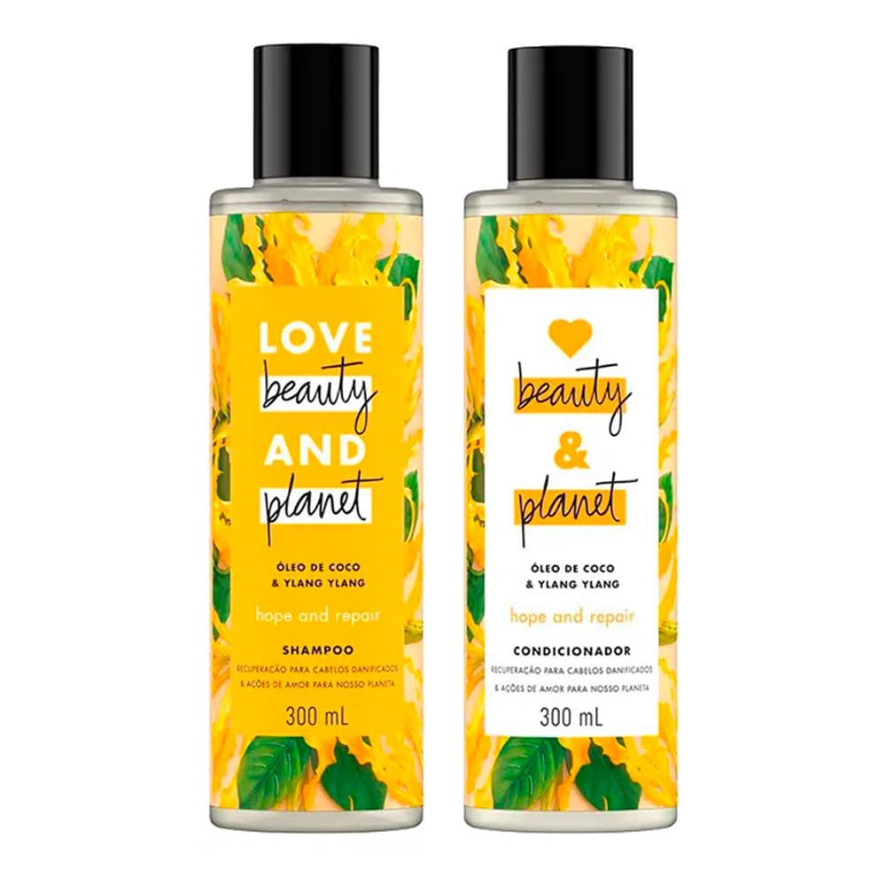 Kit Shampoo e Condicionador Love Beauty and Planet Hope & Repair