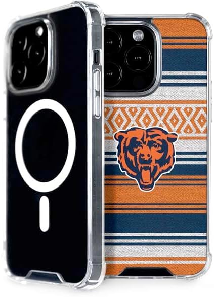 Skinit Funda para teléfono compatible con MagSafe iPhone 15 Pro, diseño oficial de NFL Chicago Bears Trailblazer