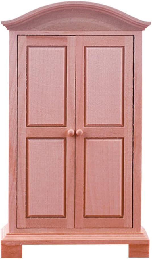 Milisten Miniature Wooden Cabinet 1 12 Scale Dollhouse Furniture Compact Storage Cabinet for Dollhouse Bedroom Living Kitchen Decor