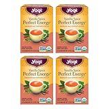 Yogi Tea Vanilla Spice Perfect Energy - 16 Bags per Pack (4 Packs) - Organic Vanilla Energy for Focus - Includes Green & Black Tea, Ashwagandha, L-Theanine & More