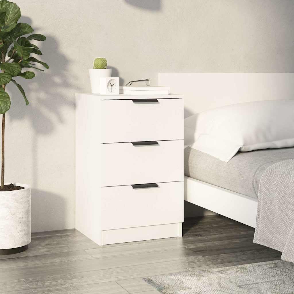 Stolik nocny z materiału drewnopochodnego 40 x 36 x 65 cm z 3 szufladami, nowoczesny stolik pomocniczy do sypialni, pokoju dziecięcego, salonu, kompaktowa szafka nocna z miejscem do