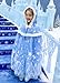 PURFEEL Girls Princess Velvet Cape Kids Elsa Hooded Princess Cape Halloween Snow Cloak Costume 2-10Years