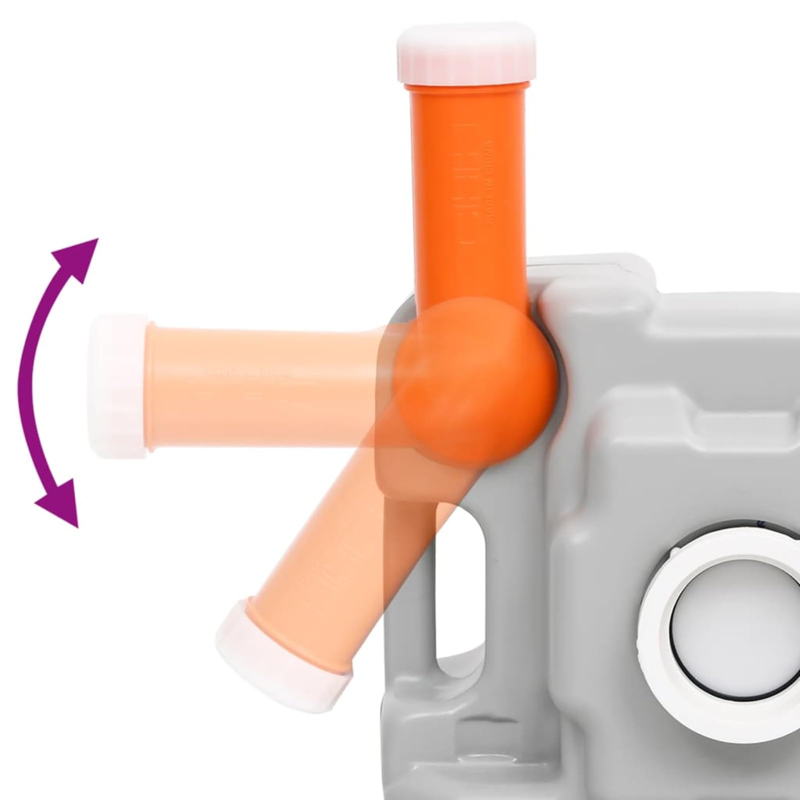 ShGaxin WC da campeggio portatile HDPE grigio e bianco 15+10 l, WC portatile, WC portatile, Potty Camper, WC a secco - 154407