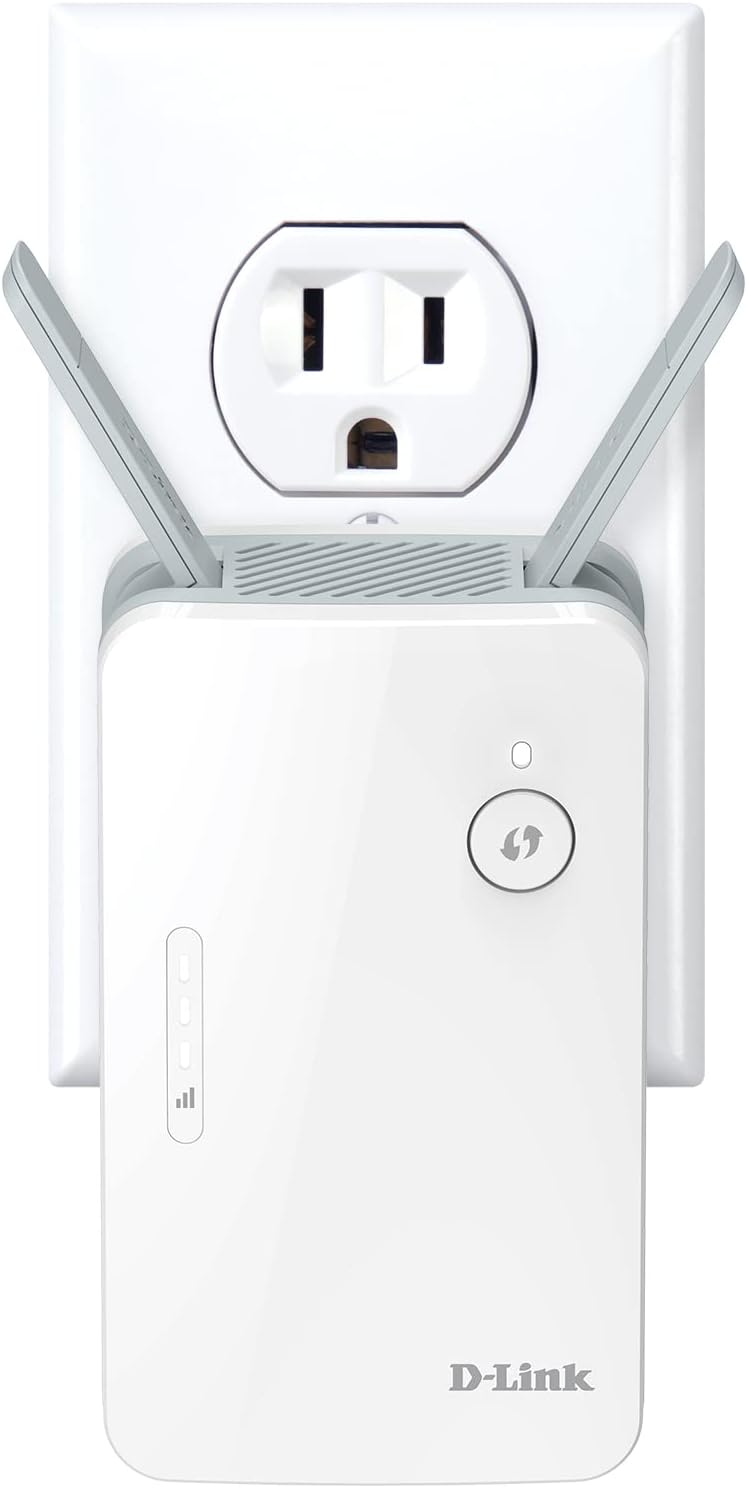 D-Link E15 Eagle Pro AI Mesh WiFi 6 Range Extender AX1500, Repeater and Signal Booster for Home Wireless Internet Network, Wall Plug In