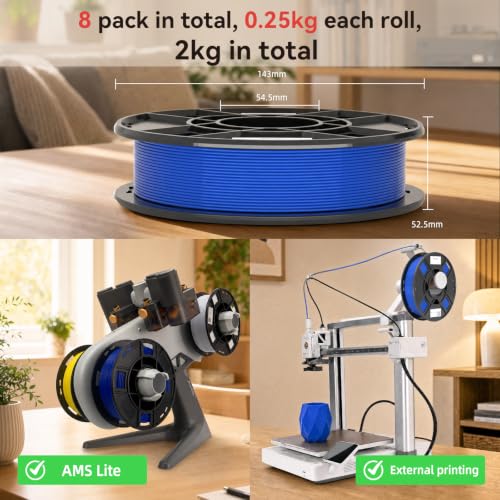 Image of eSUN PLA+ 3D Printer Filament Bundle PLA Filament 1.75mm Multicolor