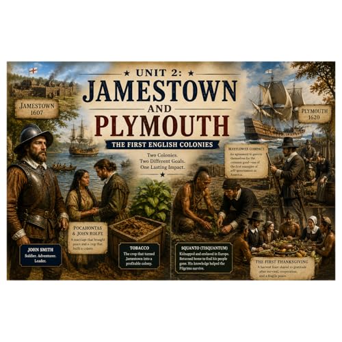 US History 1492-1877, Unit 2: Colonial America: Jamestown and Plymouth