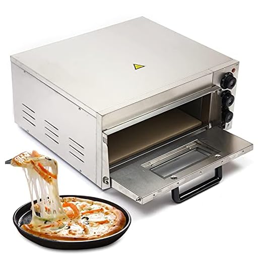 14'' Commercial Pizza Oven, 110V 1500W Electric Pizza Oven Countertop Stainless Steel Single Deck Layer Baker Multipurpose Snack Oven for Restaurant Home Pizza Bread Cakes Baked