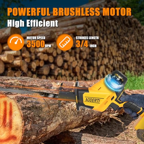 Serra alternativa sem fio para bateria máxima DEWALT 20V, motor sem escova, velocidade variável 0-35