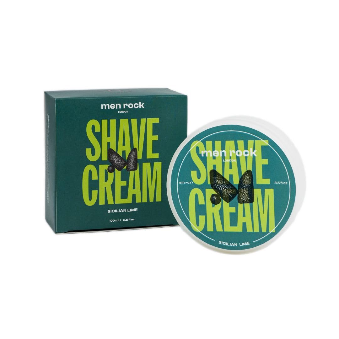 Sicilian Lime Shave Cream for a Classy Wet Shaving Experience, Shaving Cream Deeply Hydrates and Nourishes Skin, Cruelty Free, Zesty Sicilian Lime and Black Pepper Fragrance 100ml