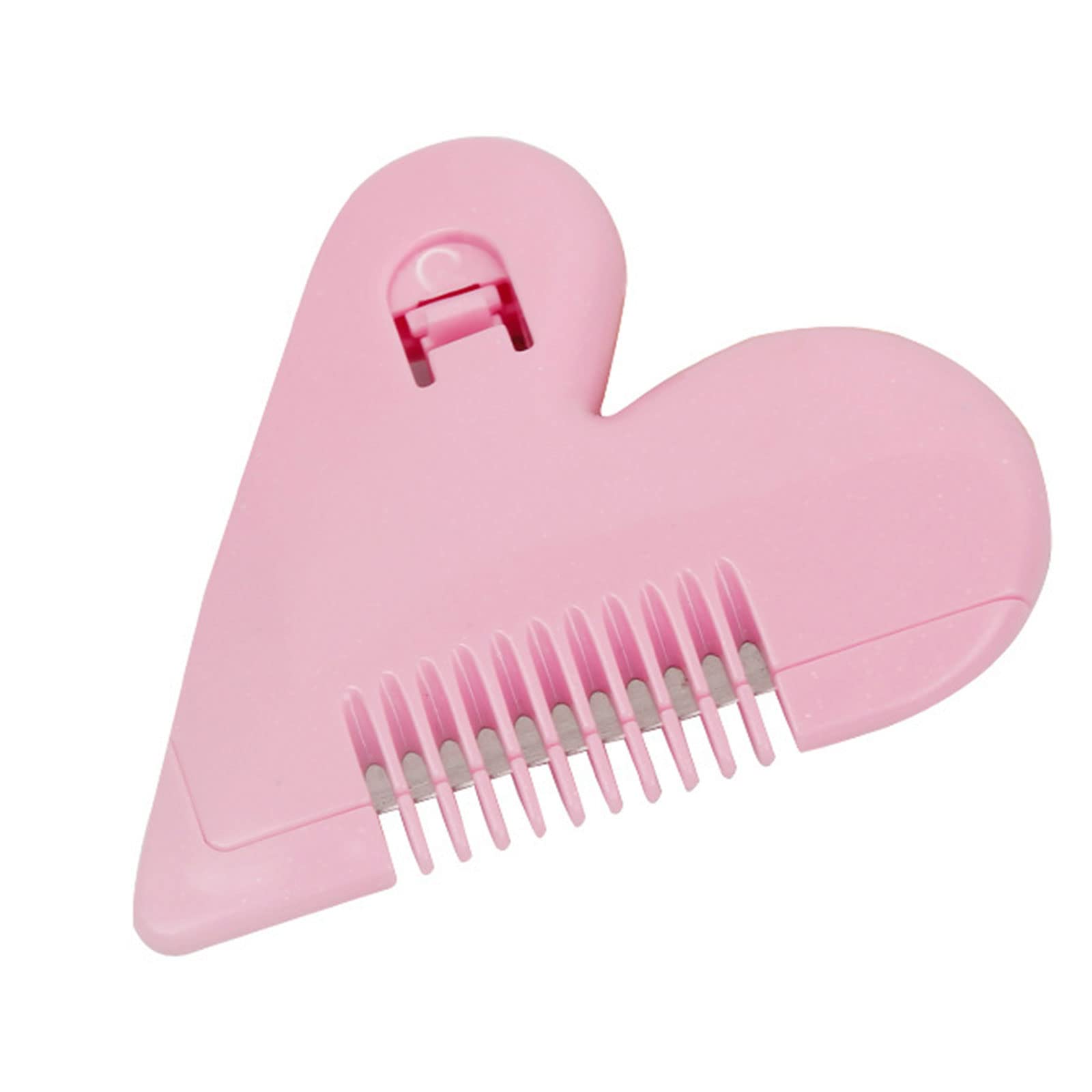 Bangs Hair Trimmer Guide Cutting Comb with for Dog Trimming Tools Heart Shape Thinning Bangs Trimmer Pubic Remover for Men