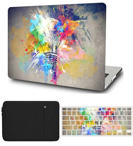 Funda MacBook Air 13.6 carcasa rígida de plástico con protector de teclado diseño bombilla