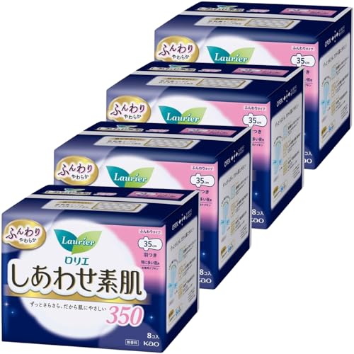 ロリエ しあわせ素肌 特に多い夜用 35cm 羽つき 8個 まとめ買いセット YOLOGYA (4個セット)