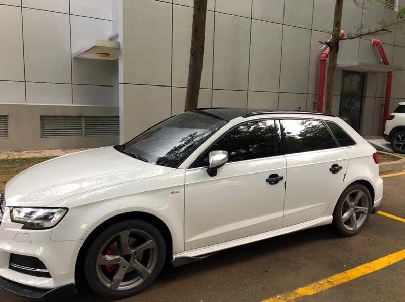 ルーフラック ために A3 S3 8V 2012-2019 5 ドアハッチバックスポーツバック黒装飾ルーフラックレール荷物キャリアバ