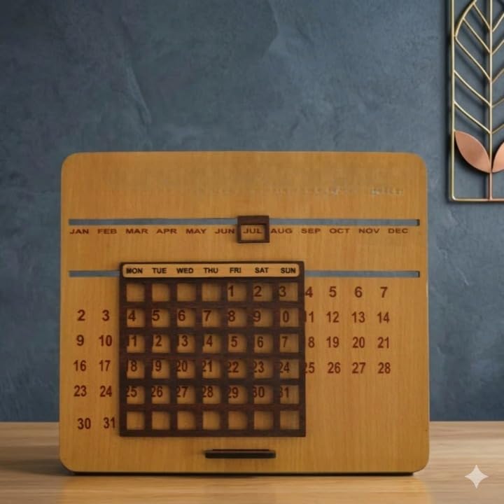 MILLOR Perpetual Wooden Desk Calendar - Image 5