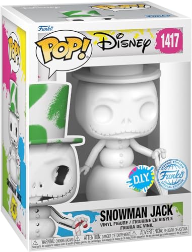 Funko L'Étrange Noël De Monsieur Jack Jack Bonhonne de Neige (DIY) Pop! n°1417 Unisexe Pop! Blanc