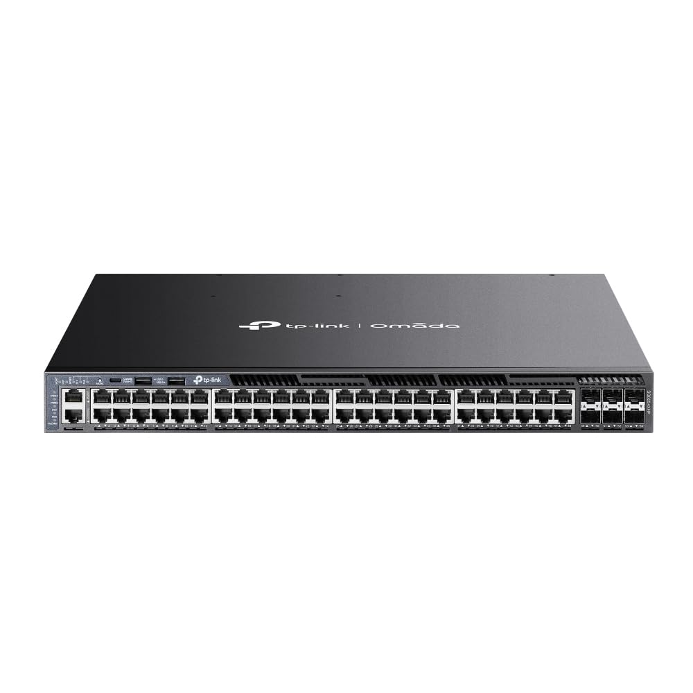 TP-LINK OMADA 48-PORTGIGABIT STACKABLE L3 MANAGED POE+ SWITCH WITH 6 10
