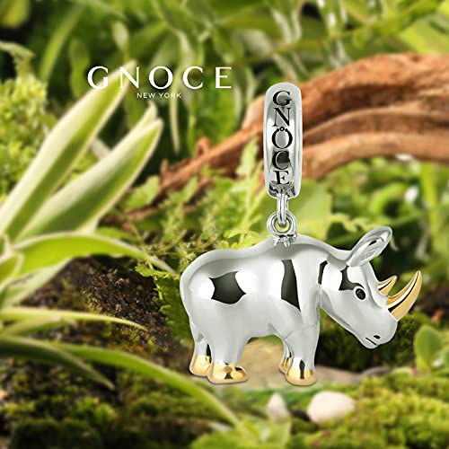 Image of GNOCE Cute Animal Collection Charms 925 Sterling Silver Pendant Dangle Bead Charm Fit for Bracelets and Necklaces, Hand-Finished Keepsake Jewelry Gift for Women, Girls, Mother, BBF
