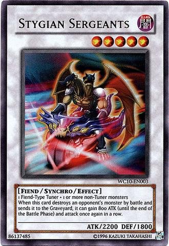 Amazon.com: Yu-Gi-Oh! - Stygian Sergeants (WC10-EN003) - 5Ds Reverse of  Arcadia Promotional Cards - Promo Edition